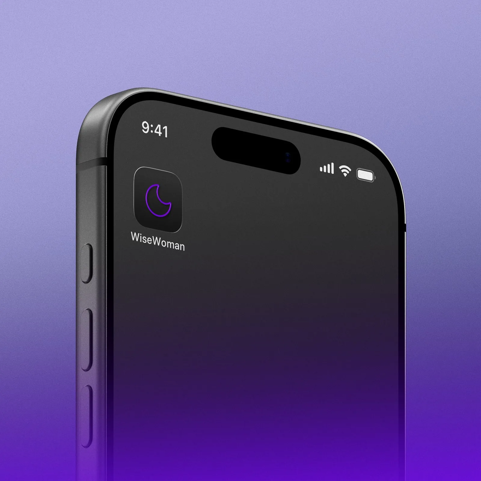 WiseWoman app icon on a phone home screen